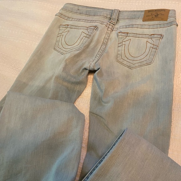 True religion bootcut light blue distressed jeans - Picture 2 of 7